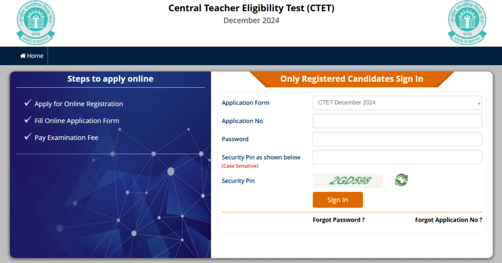 CTET Notification 2025 Registration