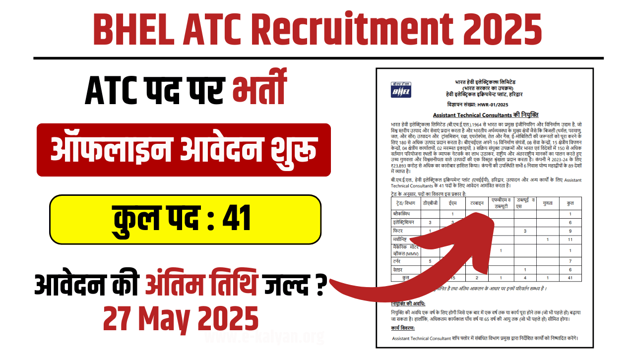 BHEL Assistant Technical Consultant Vacancy 2025
