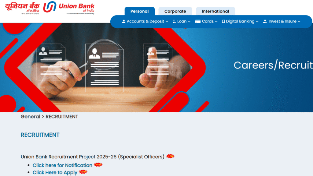 Union Bank of India Vacancy 2025